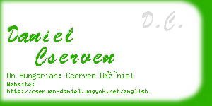 daniel cserven business card